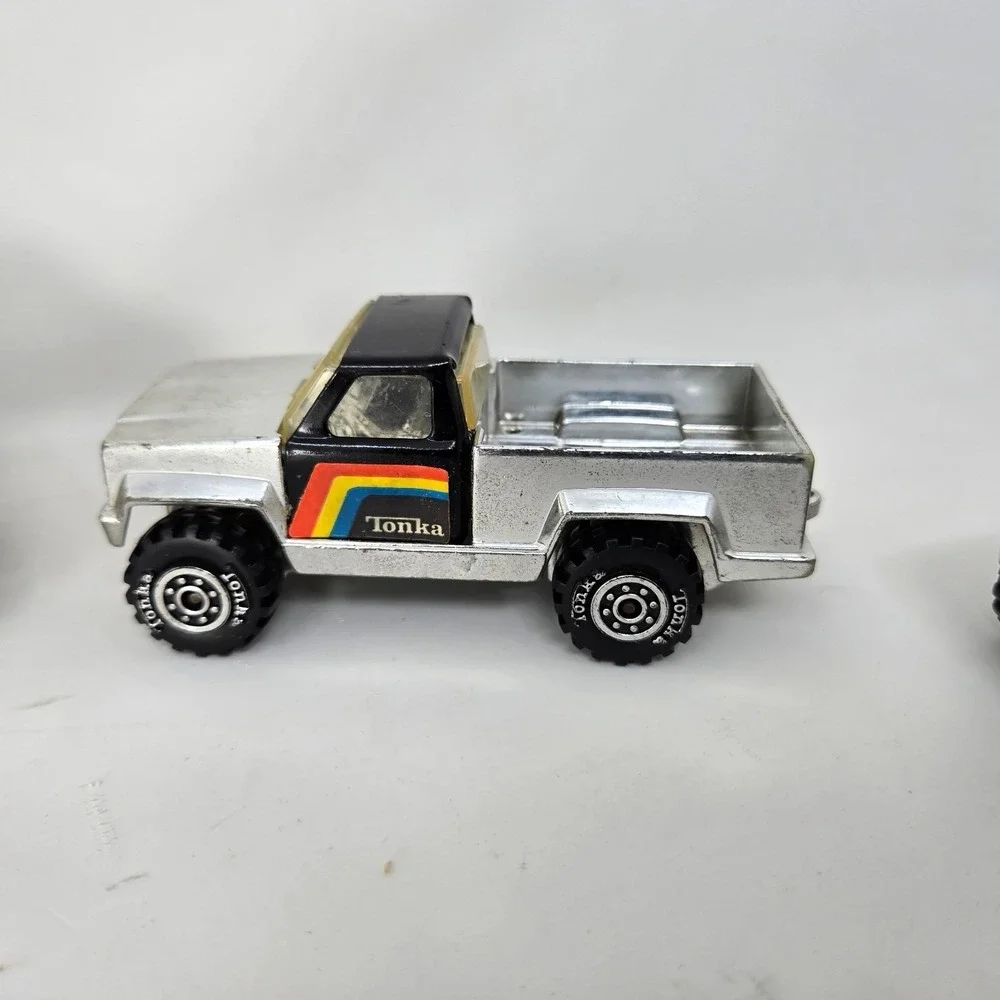 Tonka Chrome Rainbow Pressed Steel Lot of 5 1979 4 x 4 Truck Jeep Van Race Car